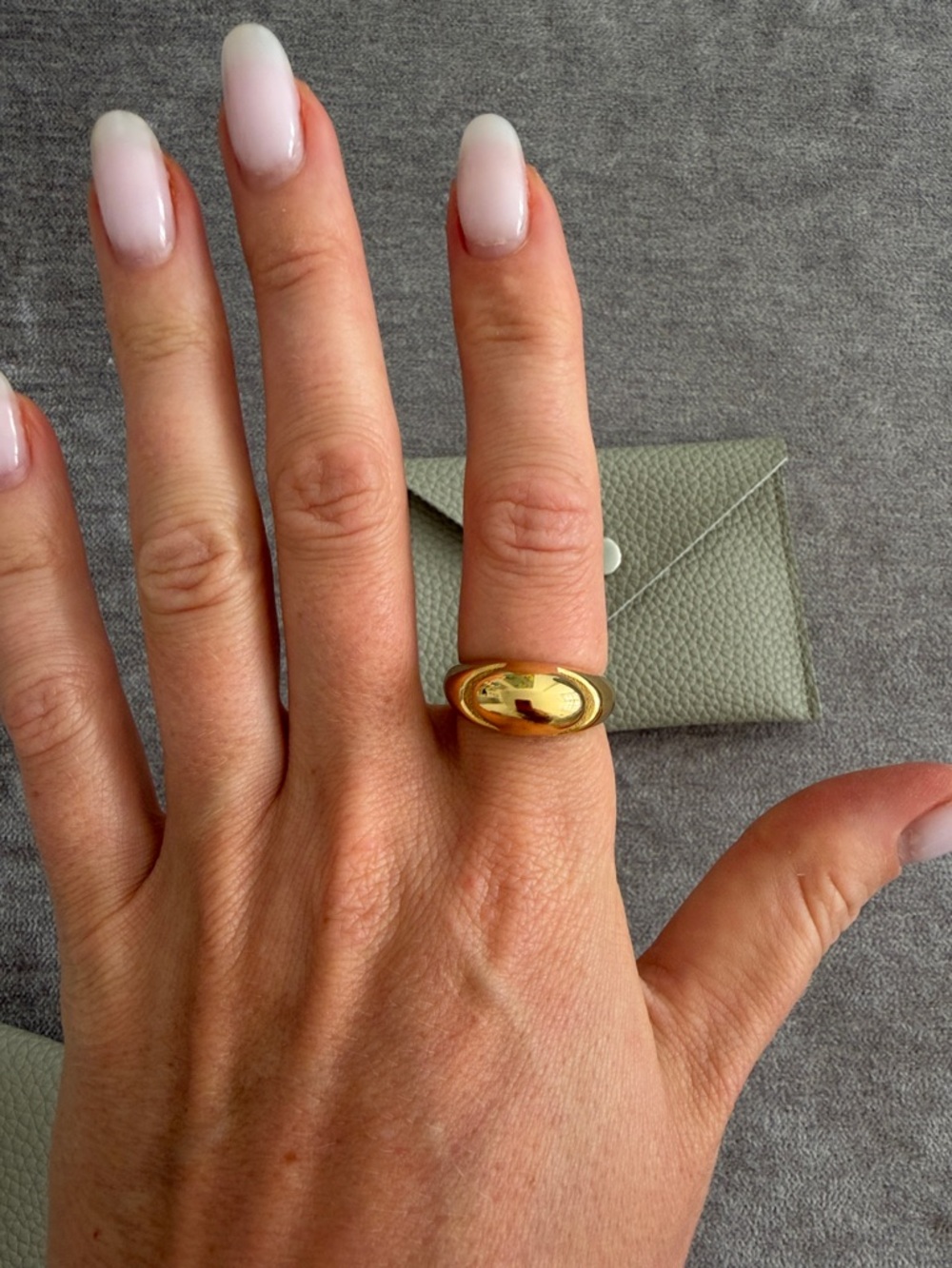 Anna Rossi Gold Oval Dome Ring - Women Jewelry size 8